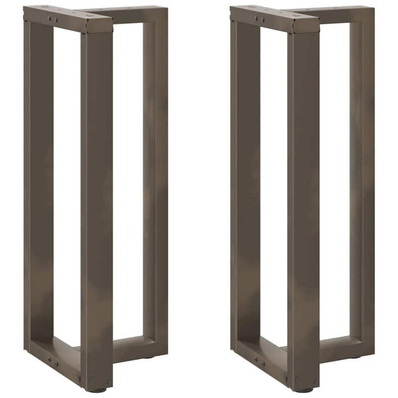 Pieds de table de bar en forme de T, 2 pièces, noir, 40 x 35 x (100-101) cm, acier 638989638989