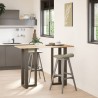 Pieds de table de bar en forme de T, 2 pièces, noir, 40 x 35 x (100-101) cm, acier 638989638989