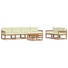 Ensemble de canapés d'extérieur 7 pcs Naturel et Crème 638990638990