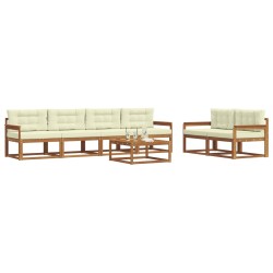 Ensemble de canapés d'extérieur 7 pcs Naturel et Crème 638990638990