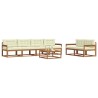Ensemble de canapés d'extérieur 7 pcs Naturel et Crème 638990638990