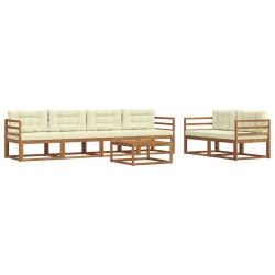 Ensemble de canapés d'extérieur 7 pcs Naturel et Crème 638991638991