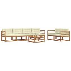 Ensemble de canapés d'extérieur 7 pcs Naturel et Crème 638991638991
