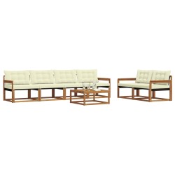 Ensemble de canapés d'extérieur 7 pcs Naturel et Crème 638993638993