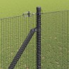 Clôture en fil soudé avec pointes 25 x 1,5 m Gris Maille 638995638995