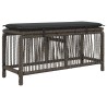 Ensemble de salle à manger pour jardin 3 pcs Gris et Gris foncé 639003639003