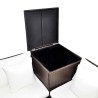 Salon de jardin 4 pcs avec coussins Résine tressée Marron 639004639004