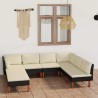 Salon de jardin 8 pcs avec coussins Résine tressée Noir 639007639007