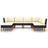 Salon de jardin 8 pcs avec coussins Résine tressée Noir 639007639007