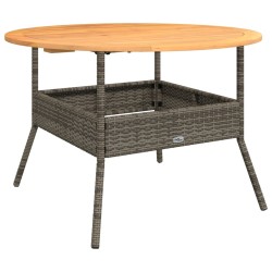 Salon de jardin 2 pcs avec coussins Gris Résine tressée 639010639010