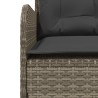 Salon de jardin 2 pcs avec coussins Gris Résine tressée 639010639010