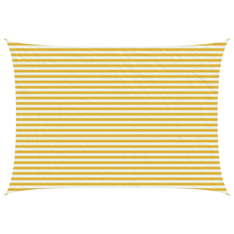 Voile d'ombre Jaune et blanc 3,5 x 4,5 m HDPE 639011639011