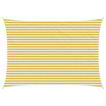 Voile d'ombre Jaune et blanc 3,5 x 4,5 m HDPE 639011639011