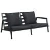 Salon de jardin 4 pcs avec coussins Aluminium Gris foncé 639012639012