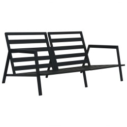 Salon de jardin 4 pcs avec coussins Aluminium Gris foncé 639012639012