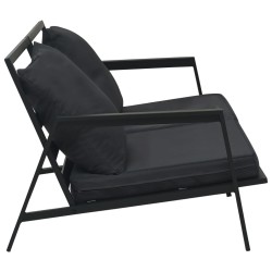 Salon de jardin 4 pcs avec coussins Aluminium Gris foncé 639012639012