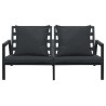 Salon de jardin 4 pcs avec coussins Aluminium Gris foncé 639012639012