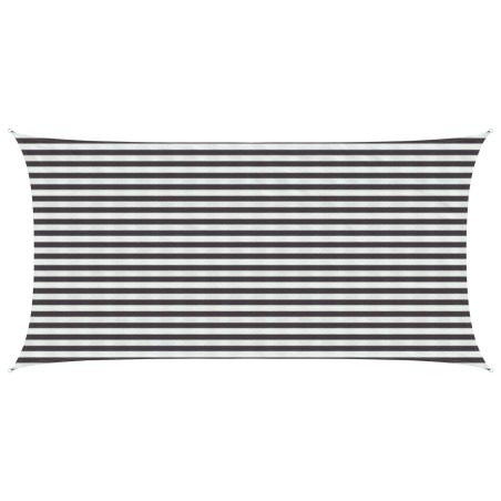 Voile d'ombre Anthracite et blanc 2,5 x 4,5 m HDPE 639013639013
