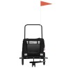 Remorque pour vélo pour animaux de compagnie en tissu Oxford noir et fer 639019639019