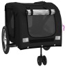 Remorque pour vélo pour animaux de compagnie en tissu Oxford noir et fer 639019639019