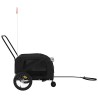 Remorque pour vélo pour animaux de compagnie en tissu Oxford noir et fer 639019639019