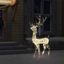 Renne de décoration de Noël Acrylique 140 LED blanc chaud 128 cm 639020639020