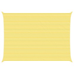 Voile d'ombre Jaune et blanc 7 x 5 m 100 % polyester Oxford 639021639021