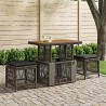 Ensemble de salle à manger pour jardin 3 pcs Gris et Gris foncé 639024639024