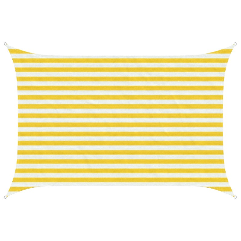Voile d'ombre Jaune et blanc 2 x 2,5 m HDPE 639026639026
