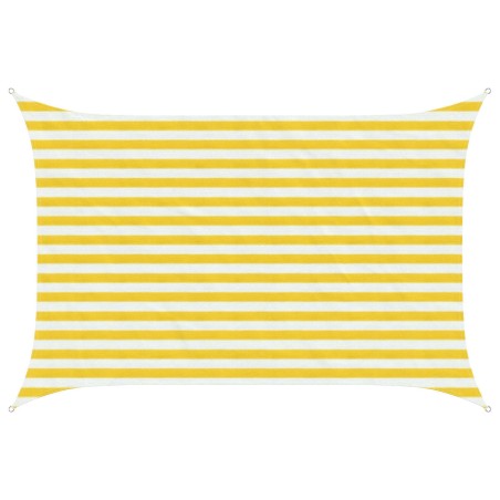 Voile d'ombre Jaune et blanc 2 x 2,5 m HDPE 639026639026