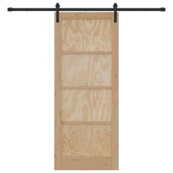 Porte coulissante Naturel 86 x 211 cm Bois de pin massif 639028639028