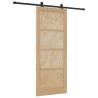 Porte coulissante Naturel et noir 86 x 211 cm 639030639030