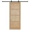 Porte coulissante Naturel et noir 86 x 211 cm 639030639030
