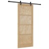 Porte coulissante Naturel et noir 86 x 211 cm 639031639031