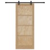 Porte coulissante Naturel et noir 86 x 211 cm 639031639031