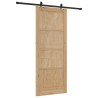 Porte coulissante Naturel et noir 86 x 211 cm 639031639031
