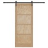 Porte coulissante Naturel et noir 86 x 211 cm 639032639032