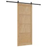 Porte coulissante Naturel et noir 86 x 211 cm 639032639032