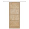 Porte coulissante Naturel et Blanc 86 x 211 cm 639033639033