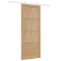 Porte coulissante Naturel et Blanc 86 x 211 cm 639033639033