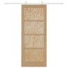Porte coulissante Naturel et Blanc 86 x 211 cm 639034639034
