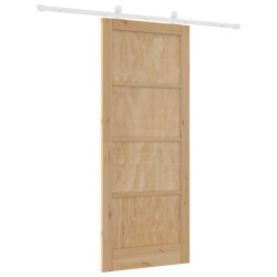 Porte coulissante Naturel et Blanc 86 x 211 cm 639034639034