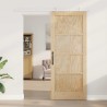 Porte coulissante Naturel et Blanc 86 x 211 cm 639035639035