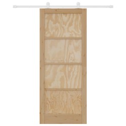 Porte coulissante Naturel et Blanc 86 x 211 cm 639035639035