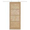 Porte coulissante Naturel et Blanc 86 x 211 cm 639035639035