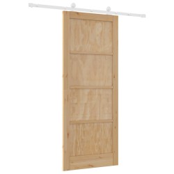 Porte coulissante Naturel et Blanc 86 x 211 cm 639035639035