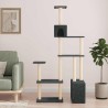 Arbre à chat avec poteaux à griffer en sisal Gris foncé 639036639036