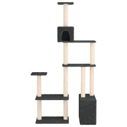 Arbre à chat avec poteaux à griffer en sisal Gris foncé 639036639036