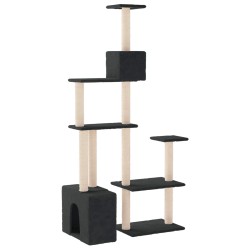Arbre à chat avec poteaux à griffer en sisal Gris foncé 639036639036