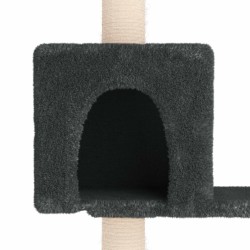 Arbre à chat avec poteaux à griffer en sisal Gris foncé 639036639036